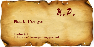 Mult Pongor névjegykártya